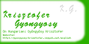 krisztofer gyongyosy business card