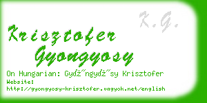 krisztofer gyongyosy business card